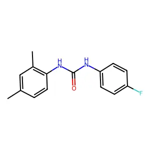 1-(2,4-dimethylphenyl)-3-(4-fluorophenyl)urea structure