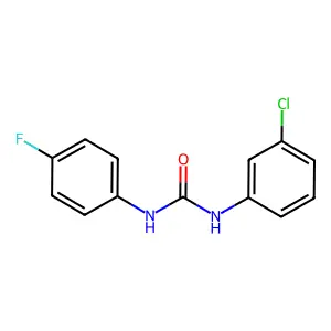 1-(3-chlorophenyl)-3-(4-fluorophenyl)urea structure