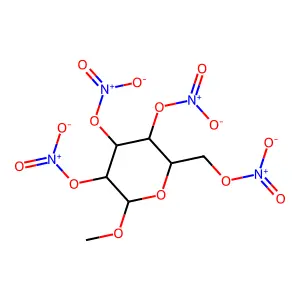 alpha-Methylglucoside tetranitrate structure