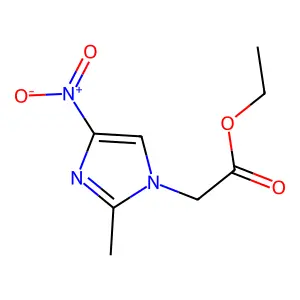 ethyl 2-(2-methyl-4-nitroimidazol-1-yl)acetate structure