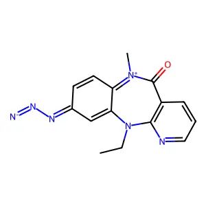 [(11-ethyl-6-methyl-5-oxopyrido[2,3-b][1,5]benzodiazepin-6-ium-9-ylidene)hydrazinylidene]azanide structure