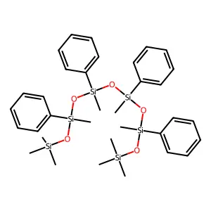 trimethyl-[methyl-[methyl-[methyl-(methyl-phenyl-trimethylsilyloxysilyl)oxy-phenylsilyl]oxy-phenylsilyl]oxy-phenylsilyl]oxysilane structure