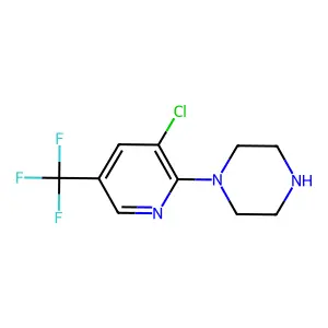 1-[3-chloro-5-(trifluoromethyl)pyridin-2-yl]piperazine structure