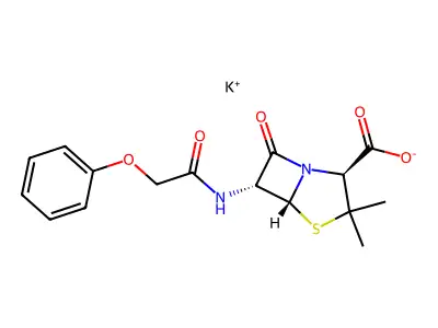 Penicillin V potassium structure