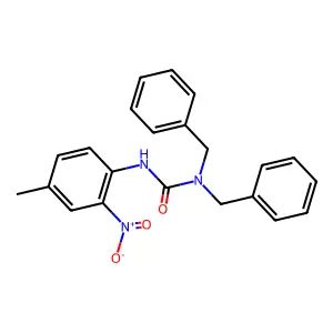 1,1-dibenzyl-3-(4-methyl-2-nitrophenyl)urea structure
