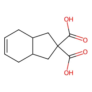 1,3,3a,4,7,7a-hexahydroindene-2,2-dicarboxylic acid structure