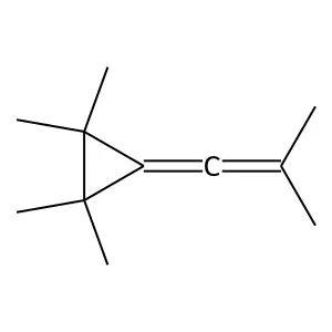 1,1,2,2-tetramethyl-3-(2-methylprop-1-enylidene)cyclopropane structure
