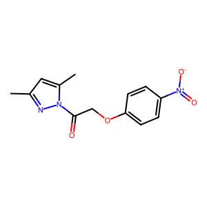1-(3,5-dimethylpyrazol-1-yl)-2-(4-nitrophenoxy)ethanone structure