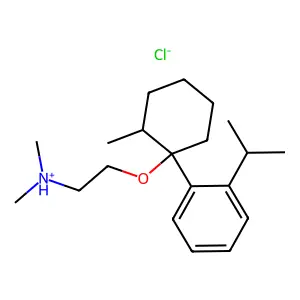 dimethyl-[2-[2-methyl-1-(2-propan-2-ylphenyl)cyclohexyl]oxyethyl]azanium chloride structure