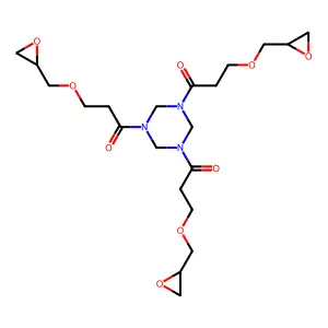 1-[3,5-bis[3-(oxiran-2-ylmethoxy)propanoyl]-1,3,5-triazinan-1-yl]-3-(oxiran-2-ylmethoxy)propan-1-one structure