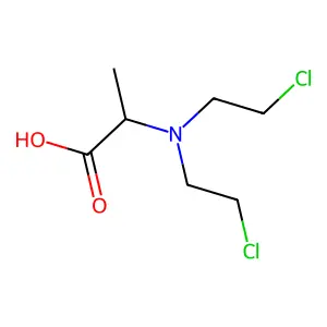 N,N-Bis(2-chloroethyl)alanine structure