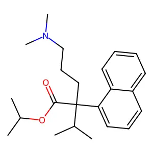 propan-2-yl 5-(dimethylamino)-2-naphthalen-1-yl-2-propan-2-ylpentanoate structure