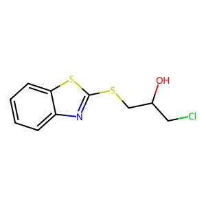 1-(1,3-benzothiazol-2-ylsulfanyl)-3-chloropropan-2-ol structure