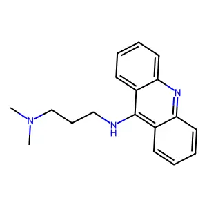 N-acridin-9-yl-N',N'-dimethylpropane-1,3-diamine structure