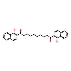1,10-Bis-(1-Hydroxy-2-Naphthyl)-1,10-Decanedione structure