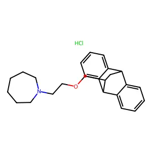 11-(2-(Hexahydro-1H-azepin-1-yl)ethoxymethyl)-9,10-dihydro-9,10-ethanoanthracene HCl structure