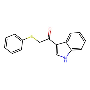 1-(1H-indol-3-yl)-2-phenylsulfanylethanone structure