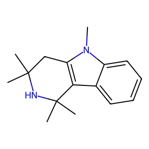 1,1,3,3,5-pentamethyl-2,3,4,5-tetrahydro-1h-pyrido[4,3-b]indole structure