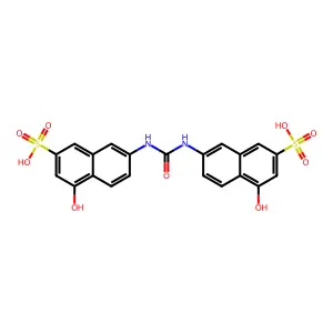 7,7'-(carbonyldiimino)bis[4-hydroxy-2-naphthalenesulfonic acid] structure