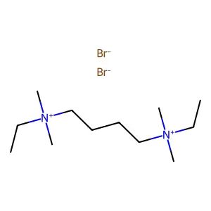 ethyl-[4-[ethyl(dimethyl)azaniumyl]butyl]-dimethylazanium dibromide structure