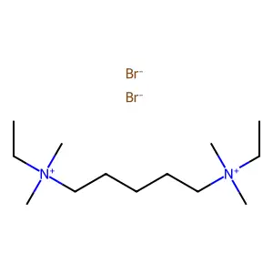 ethyl-[5-[ethyl(dimethyl)azaniumyl]pentyl]-dimethylazanium dibromide structure