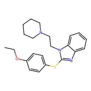 2-(4-ethoxyphenyl)sulfanyl-1-(2-piperidin-1-ylethyl)benzimidazole structure
