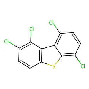 1,2,6,9-tetrachlorodibenzothiophene structure