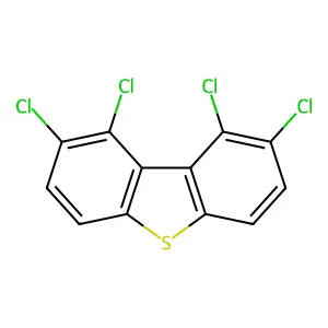 1,2,8,9-tetrachlorodibenzothiophene structure