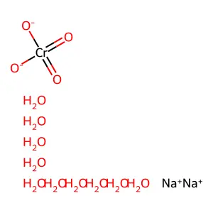 Chromic acid (H2CrO4), disodium salt, decahydrate structure