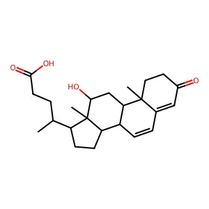 12alpha-Hydroxy-3-oxochola-4,6-dien-24-oic Acid structure