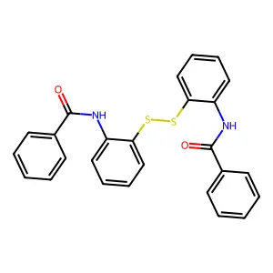 N-[2-[(2-benzamidophenyl)disulfanyl]phenyl]benzamide structure