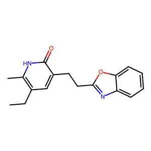 3-[2-(1,3-benzoxazol-2-yl)ethyl]-5-ethyl-6-methyl-1H-pyridin-2-one structure