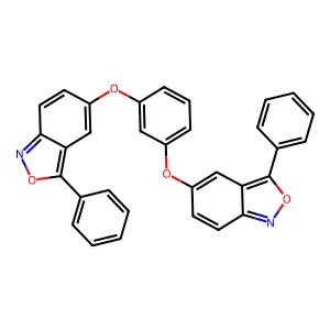 1,3-bis((3-phenylbenzo[c]isoxazol-5-yl)oxy)benzene structure