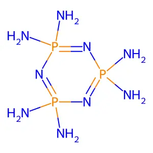 1,3,5-triaza-2lambda5,4lambda5,6lambda5-triphosphacyclohexa-1,3,5-triene-2,2,4,4,6,6-hexamine structure