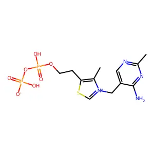 [2-[3-[(4-amino-2-methylpyrimidin-5-yl)methyl]-4-methyl-1,3-thiazol-3-ium-5-yl]ethoxy-hydroxyphosphoryl] hydrogen phosphate structure