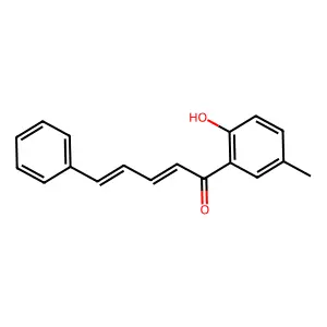 1-(2-hydroxy-5-methylphenyl)-5-phenyl-2,4-pentadien-1-one structure