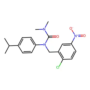 1-[(2-chloro-5-nitrophenyl)methyl]-3,3-dimethyl-1-(4-propan-2-ylphenyl)urea structure