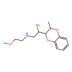 2-(2-methoxyethylamino)-1-(2-methyl-2,3-dihydro-1,4-benzodioxin-3-yl)ethanol structure