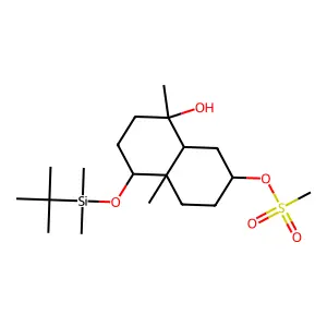 ((2S,4aS,5S,8R,8aR)-5-(tert-Butyldimethylsilyl)oxy-8-hydroxy-4a,8-dimethyl-1,2,3,4,5,6,7,8a-octahydronaphthalen-2-yl) methanesulfonate structure