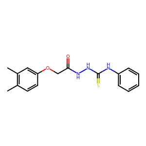 1-[[2-(3,4-dimethylphenoxy)acetyl]amino]-3-phenylthiourea structure