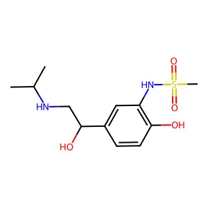 N-[2-hydroxy-5-[1-hydroxy-2-(propan-2-ylamino)ethyl]phenyl]methanesulfonamide structure