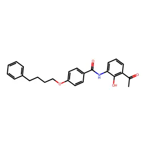 N-(3-acetyl-2-hydroxyphenyl)-4-(4-phenylbutoxy)benzamide structure