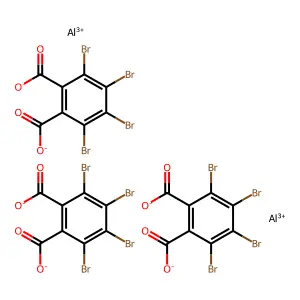 1,2-Benzenedicarboxylic acid, 3,4,5,6-tetrabromo-, aluminum salt (3:2) structure