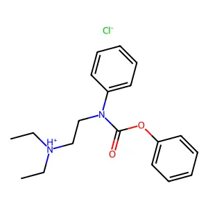 diethyl-[2-(N-phenoxycarbonylanilino)ethyl]azanium chloride structure
