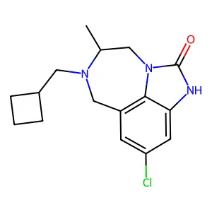 (11S)-6-chloro-10-(cyclobutylmethyl)-11-methyl-1,3,10-triazatricyclo[6.4.1.04,13]trideca-4,6,8(13)-trien-2-one structure