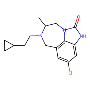 (11S)-6-chloro-10-(2-cyclopropylethyl)-11-methyl-1,3,10-triazatricyclo[6.4.1.04,13]trideca-4,6,8(13)-trien-2-one structure