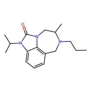 11-methyl-3-propan-2-yl-10-propyl-1,3,10-triazatricyclo[6.4.1.04,13]trideca-4,6,8(13)-trien-2-one structure