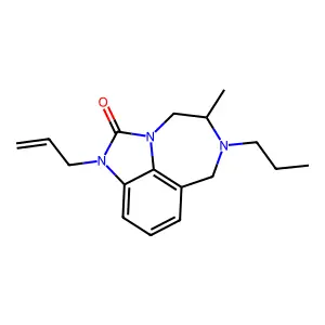 11-methyl-3-prop-2-enyl-10-propyl-1,3,10-triazatricyclo[6.4.1.04,13]trideca-4,6,8(13)-trien-2-one structure