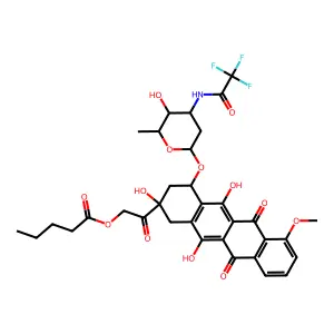 Trifluoroacetyladriamycin-14-valerate structure