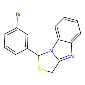 1-(3-bromophenyl)-1,3-dihydro-[1,3]thiazolo[3,4-a]benzimidazole structure